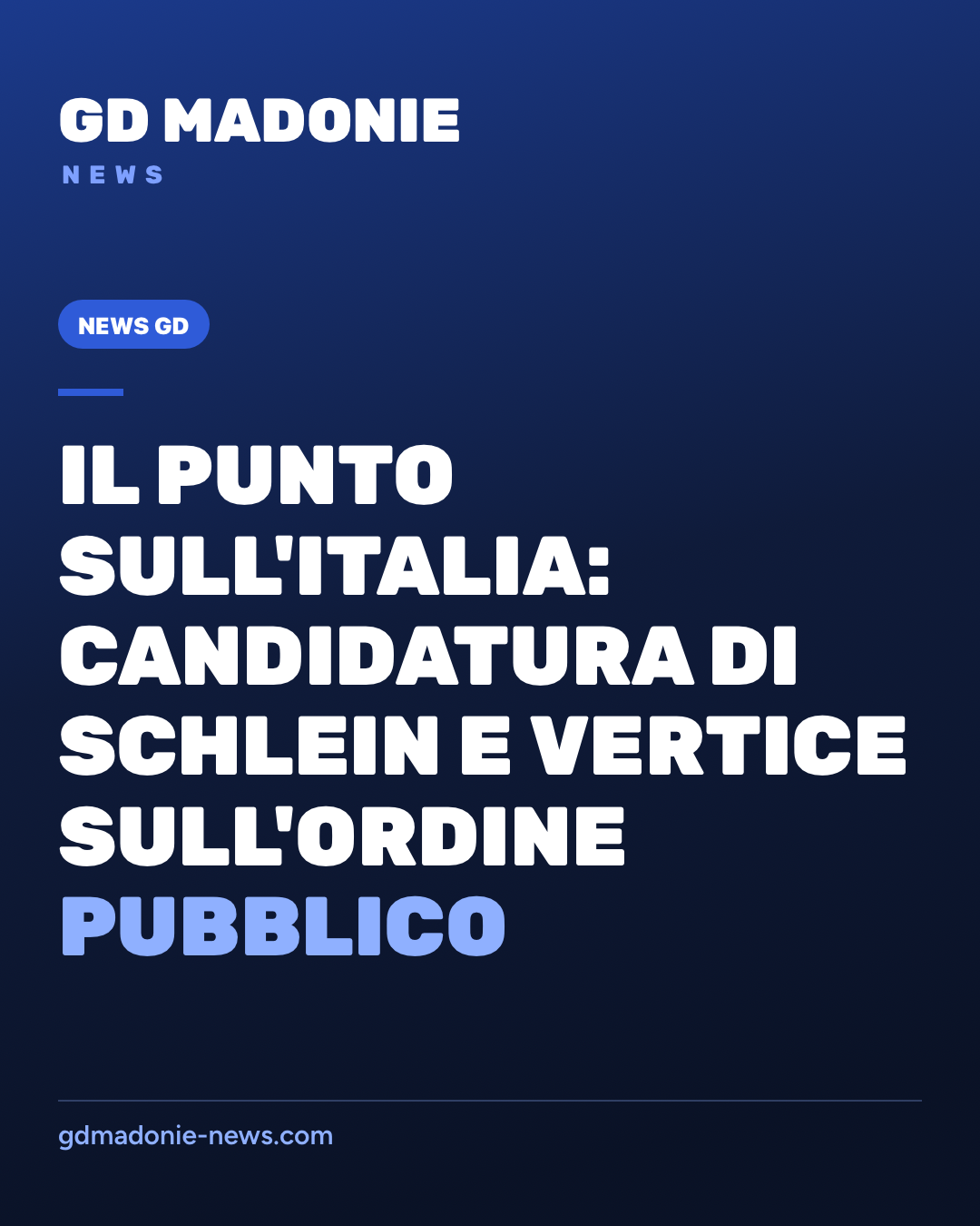 Il punto sull'Italia: candidatura di Schlein e vertice sull'ordine pubblico